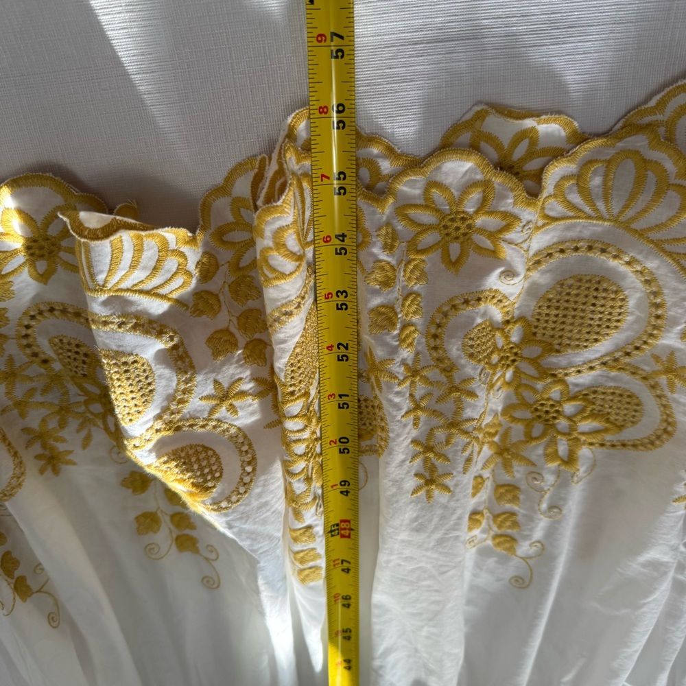 Laura Chic White and Gold Embroidered Maxi Dress size 16 - Picture 9 of 9